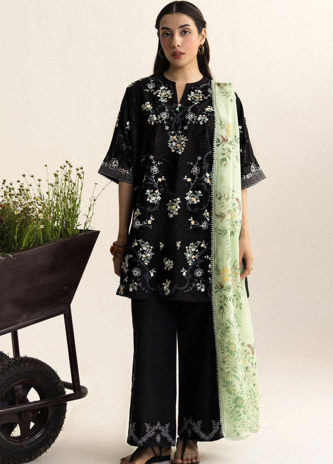 Coco by Zara Shahjahan Unstitched Embroidered Lawn 3 Piece Suit CZS26UCLP EIRA-10A - Eid Collection