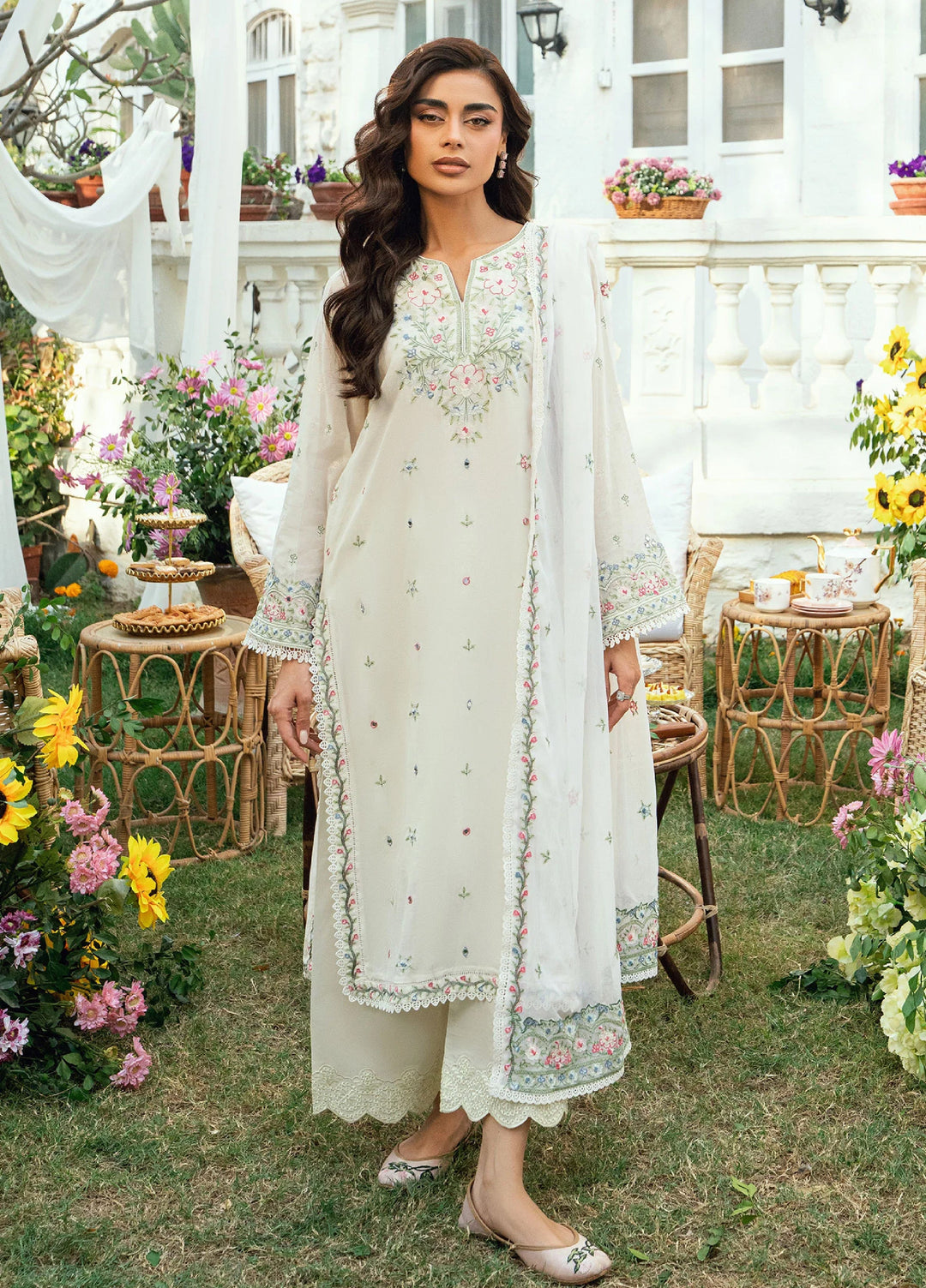 Lamhay by Dhanak Pret Swiss Voile 3 Piece DHN26PSV DC-2584 - Summer Collection
