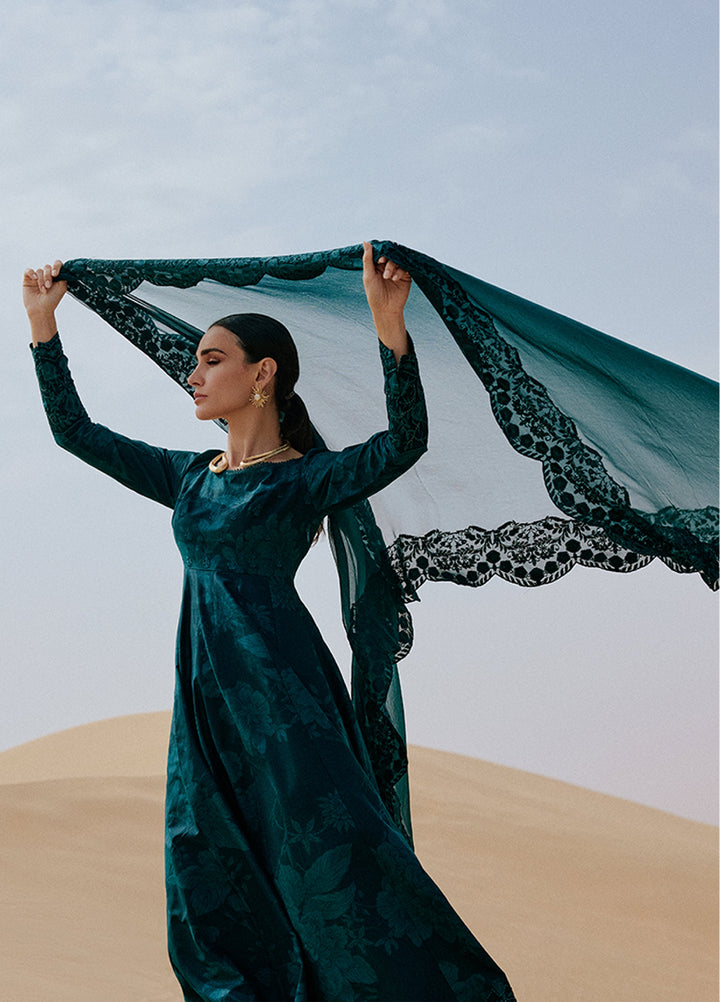 Saira Rizwan Unstitched Embroidered Luxury Lawn 3 Piece Suit SR26ULL SRL26-10 ZOMOROD - Festive Collection