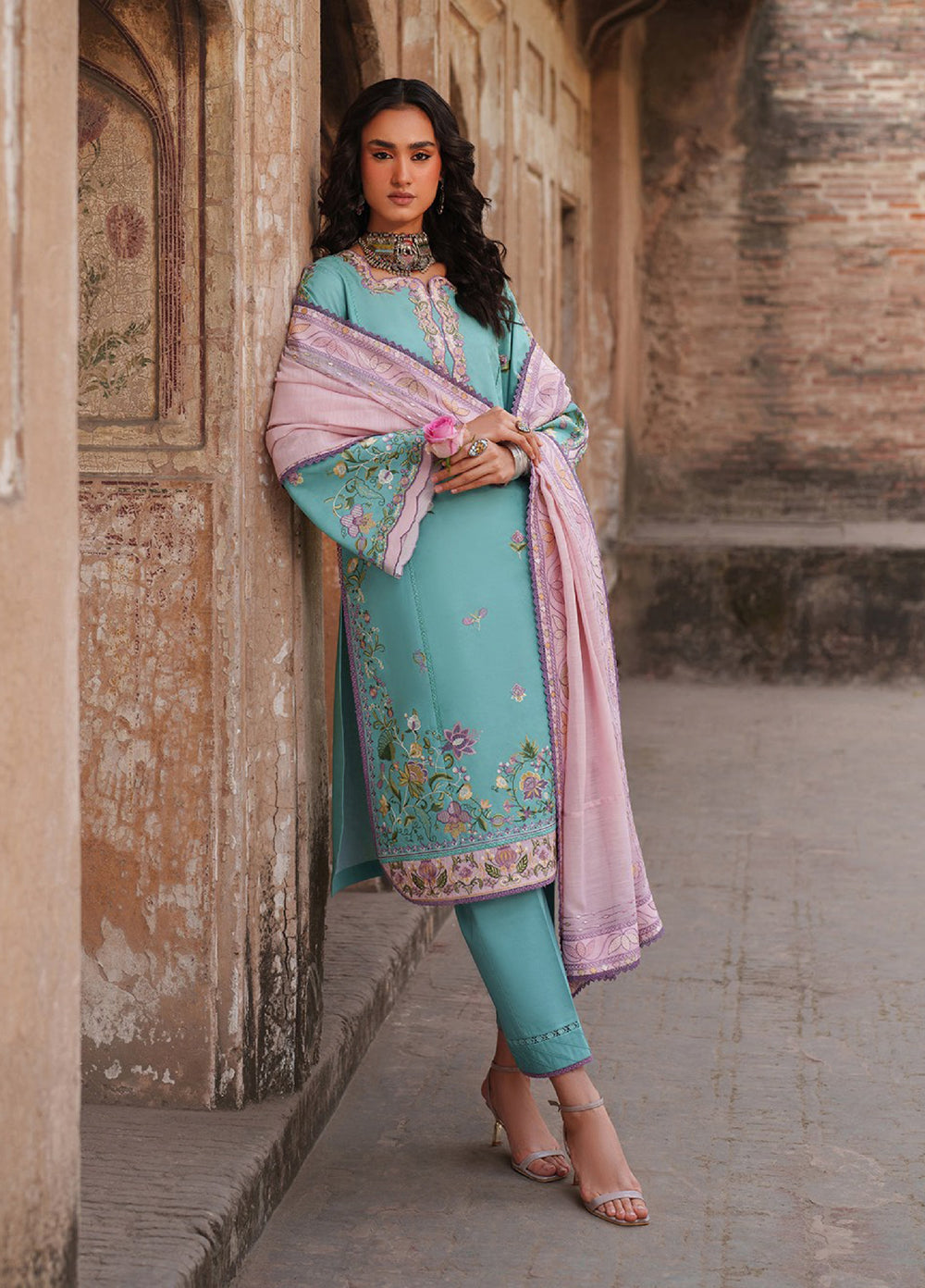 Suroor by Bin Ilyas RTW Embroidered Jacquard Lawn 3 Piece Suit BI26PSL 247A - Festive Collection