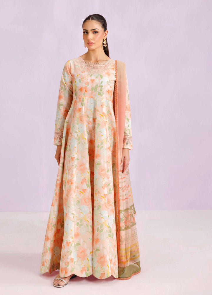 Farasha Unstitched Embroidered Lawn 3 Piece Suit FSH26UL D-3 Light Coral - Summer Collection