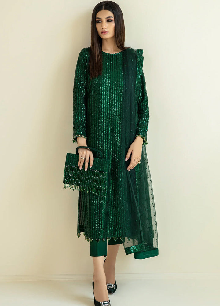 Chantelle by Baroque Unstitched Embroidered Net 3 Piece Suit BQ26UFC BQU-UF-D386 - Festive Collection