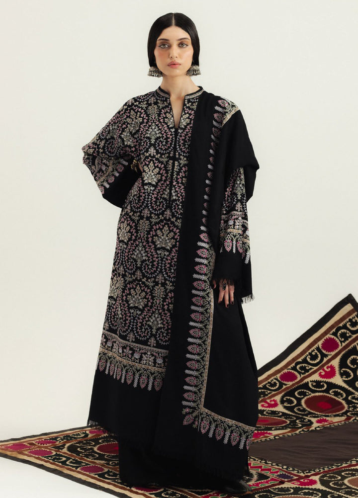 Zara Shahjahan Unstitched Winter Marina Embroidered Suits 3 Piece CZS25WC D2-Shahgul - Winter Collection