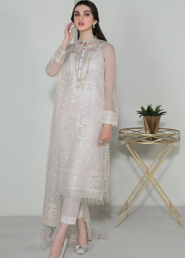 Chantelle by Baroque Unstitched Embroidered Organza 3 Piece Suit BQ26UFC BQU-UF-D-186 - Festive Collection
