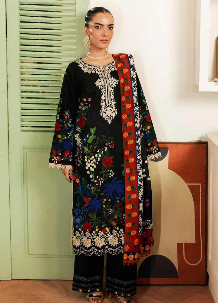 Nissa Floral Symphony by Rajbari Embroidered Marina Suits Unstitched 3 Piece RB25NM D-11 - Winter Collection