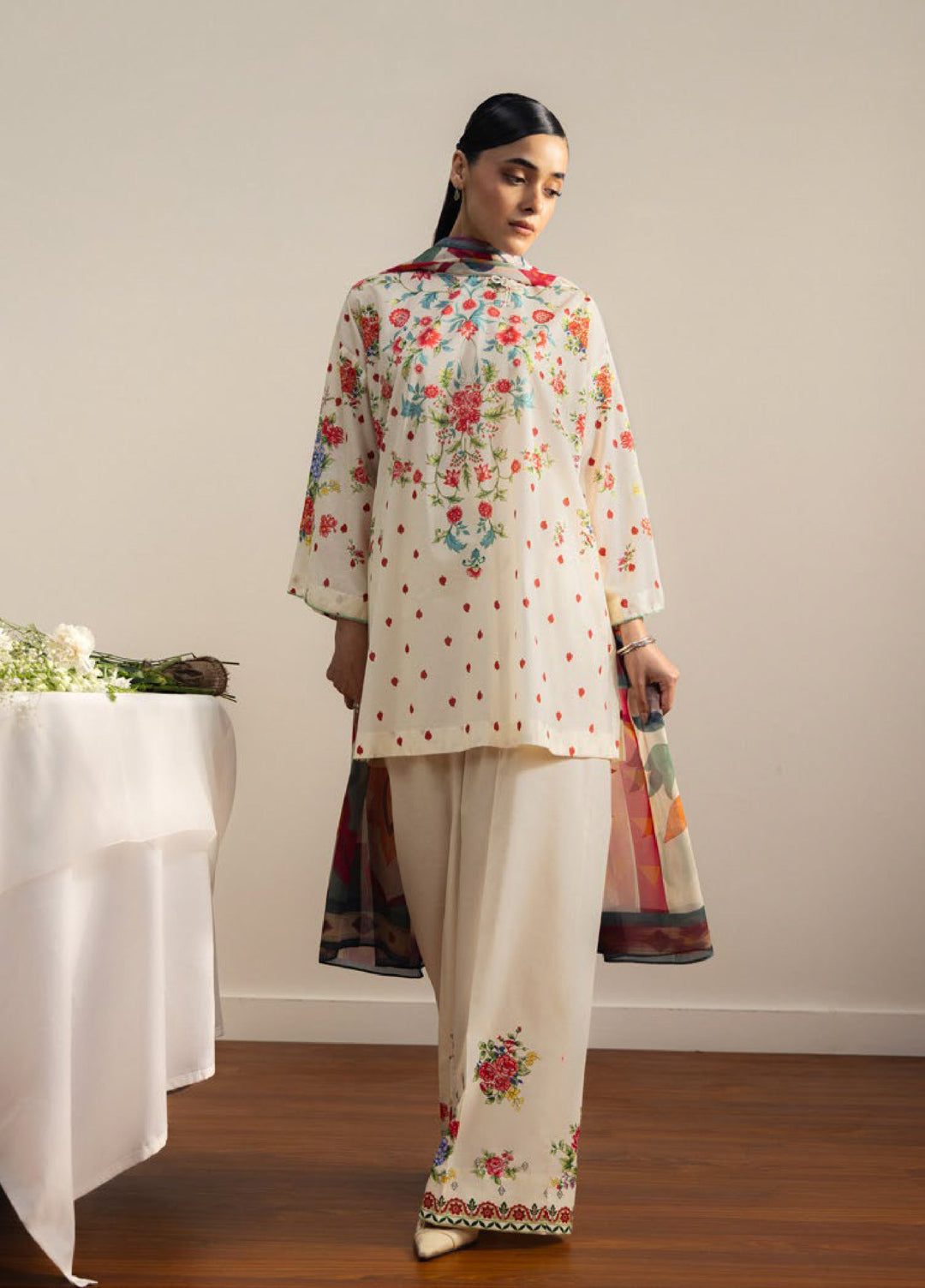 Coco by Zara Shahjahan Unstitched Printed Lawn 3 Piece Suit CZS26ULV AKI-6A - Summer Collection