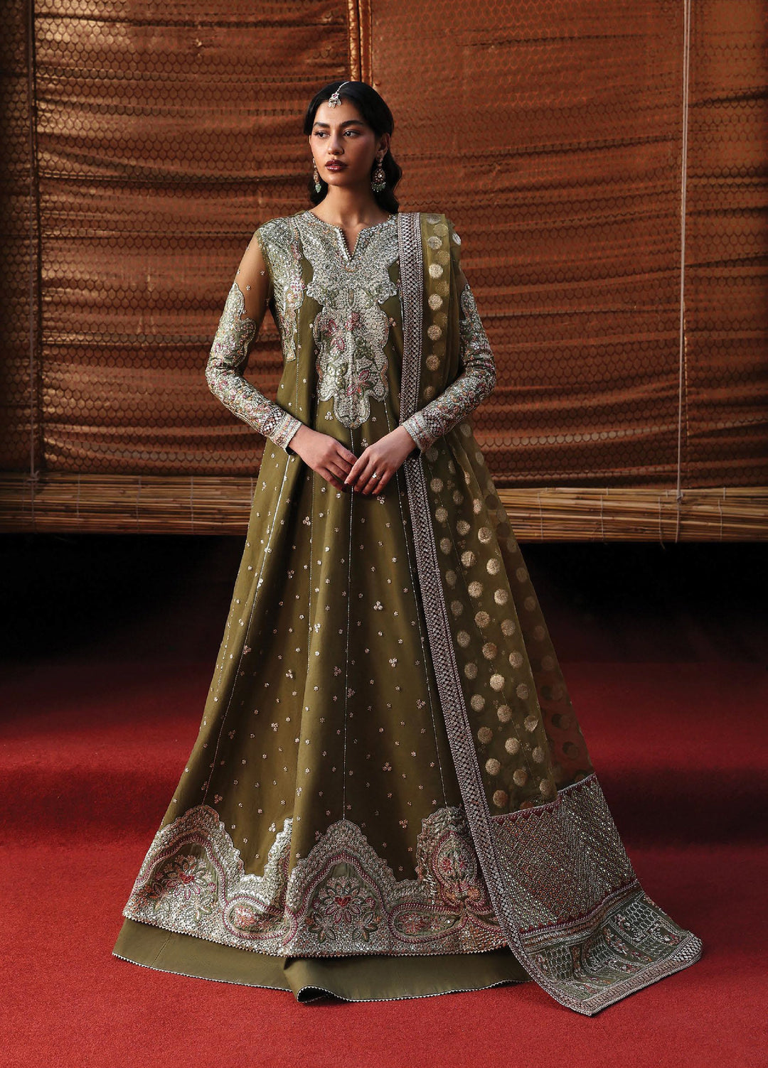 Kaashvi by Ayzel Unstitched Net Embroidered Suits 3 Piece AAF25KW JHANVI AZW-25-V2-06 - Wedding Collection
