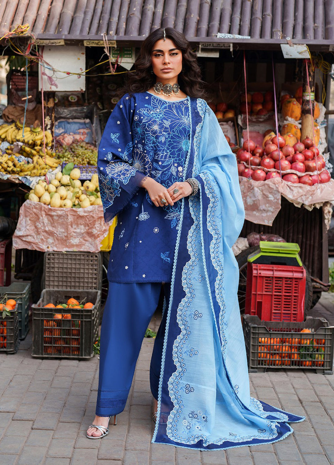 Suroor by Bin Ilyas RTW Embroidered Jacquard Lawn 3 Piece Suit BI26PSL 244B - Festive Collection
