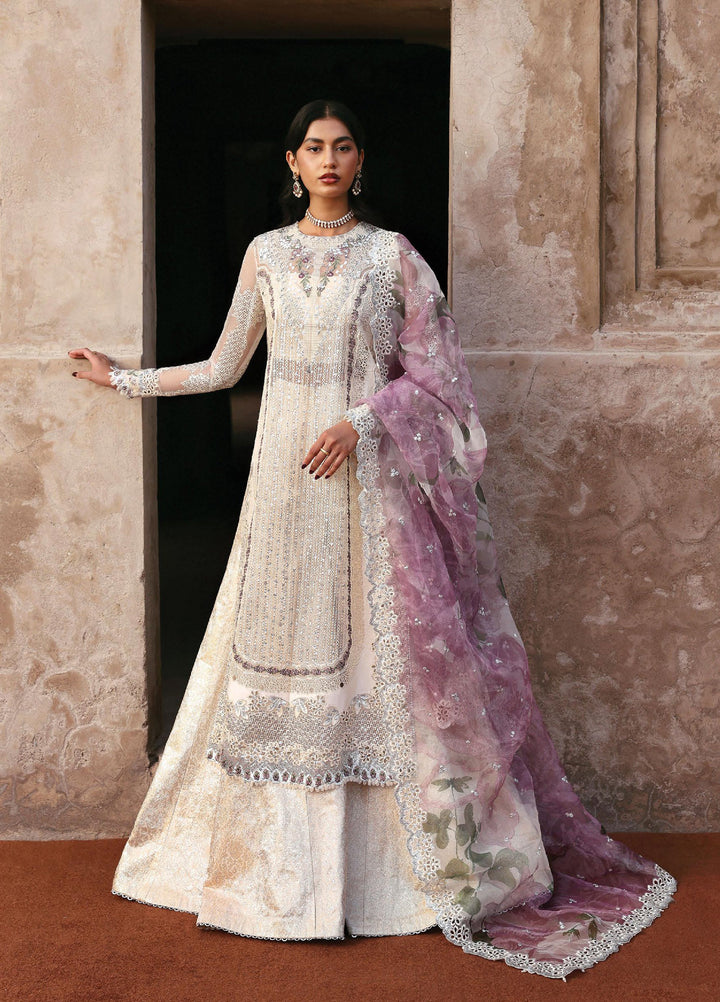 Kaashvi by Ayzel Unstitched Organza Embroidered Suits 3 Piece AAF25KW MEHARVI AZW-25-V2-01 - Wedding Collection