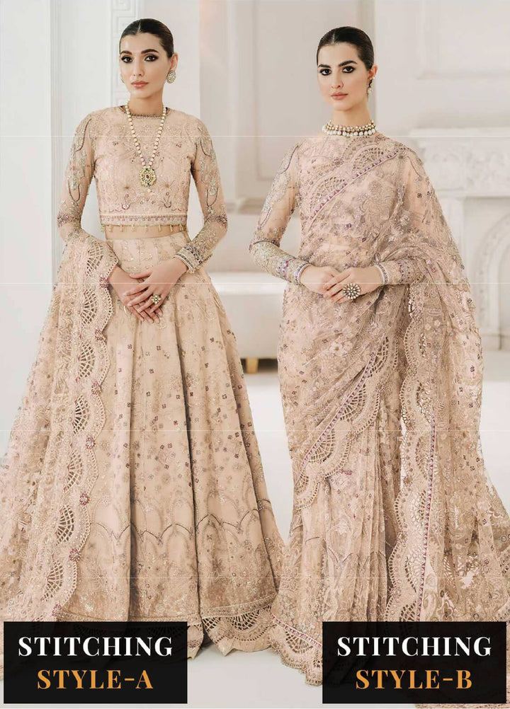 Chantelle by Baroque Unstitched Embroidered Net 3 Piece Suit BQ26UFC BQU-CH10-D01 - Festive Collection