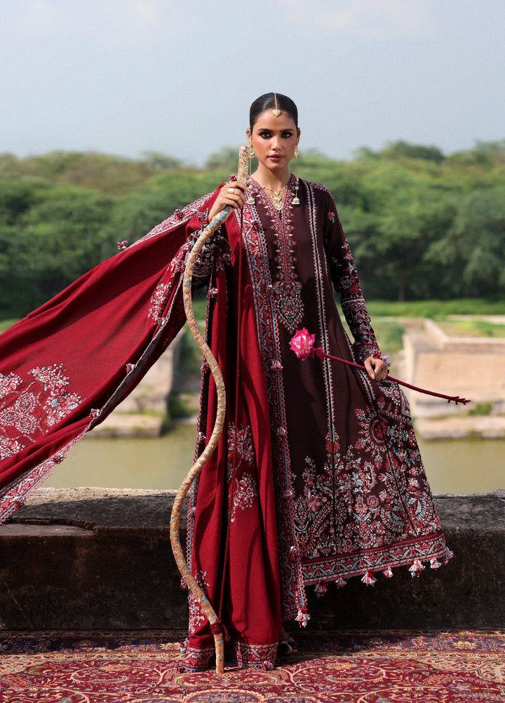 Hussain Rehar Unstitched Karandi Winter Embroidered Suits 3 Piece HRR25K Pari - Winter Collection