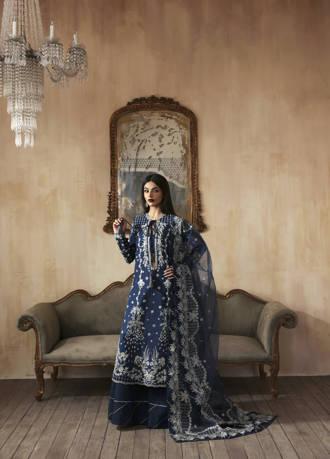 Jahanara by Zarposh Embroidered Raw Silk Suits Unstitched 3 Piece ZP25JF Inara - Festive Collection