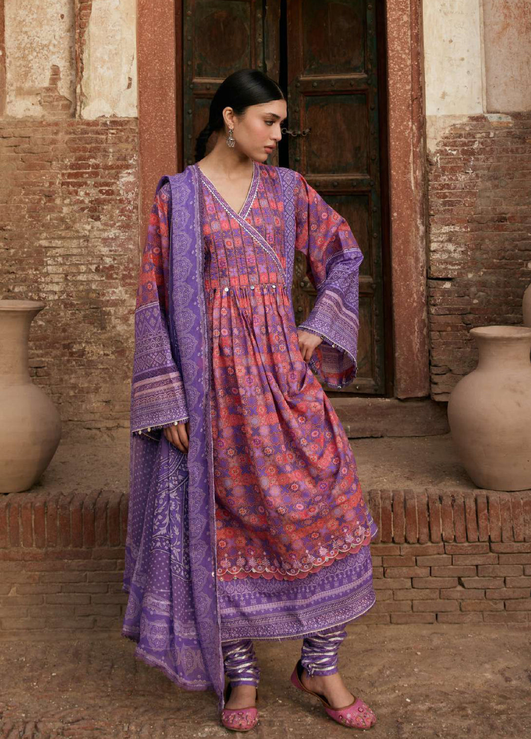 Angan by Kahf Unstitched Printed Lawn 3 Piece Suit KHF26ULA ZARMEENA KPS-3B - Festive Collection