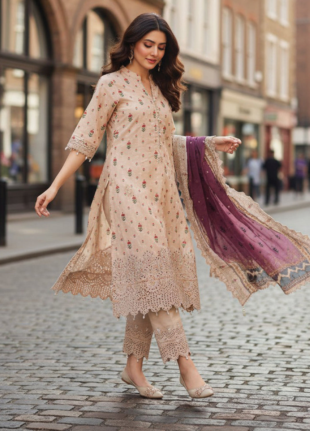 Salina by Regalia Textile Unstitched Embroidered Lawn 3 Piece Suit RG26EU D-2 - Summer Collection