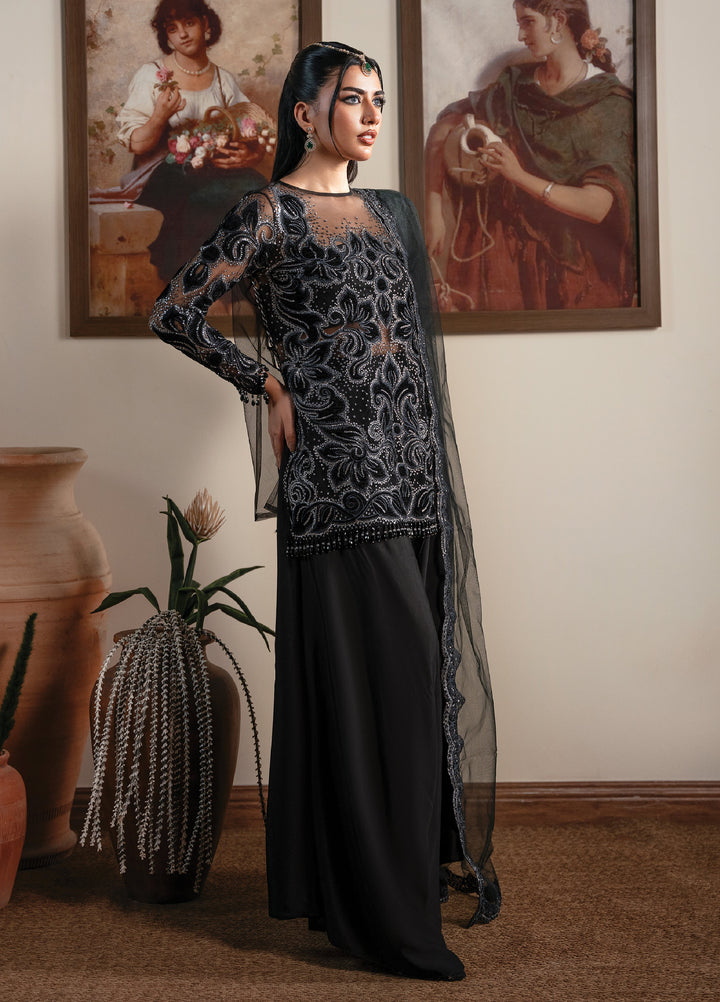 Solene By Faiza Faisal Embroidered Velvet Suits Unstitched 3 Piece FF25SV WS25-0451 - Festive Collection