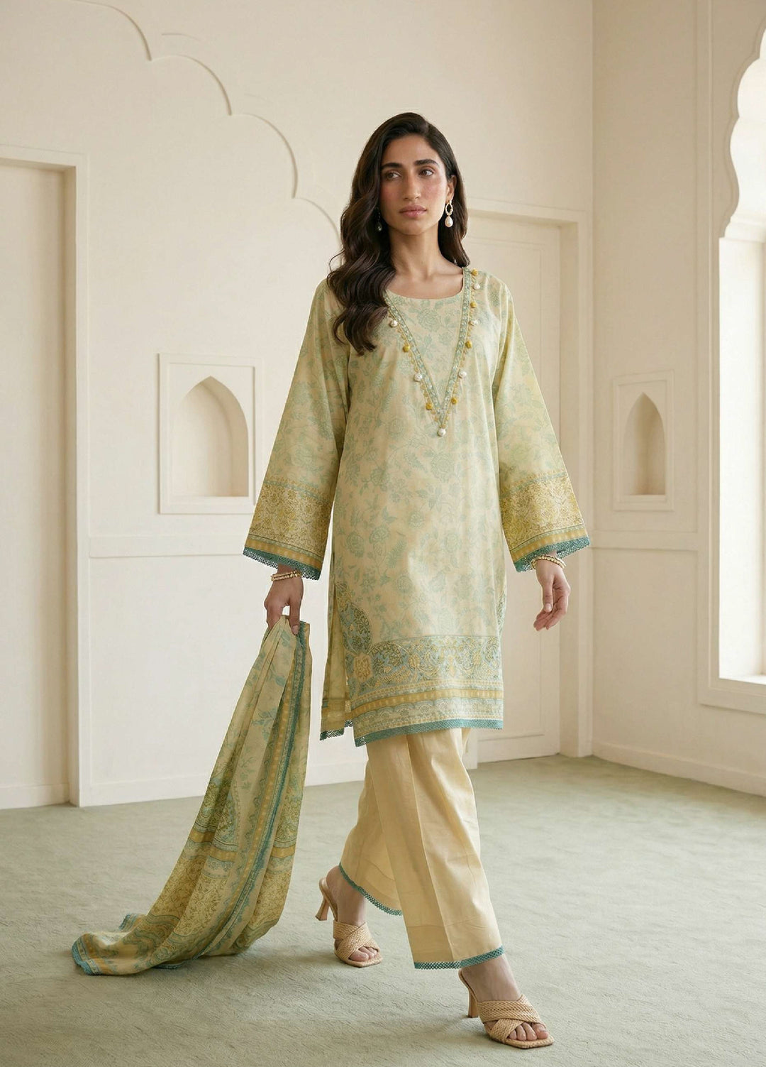 Zellbury Unstitched Printed Lawn 3 Piece Suit ZB26ULIV WUS26X31016 - Casual Collection