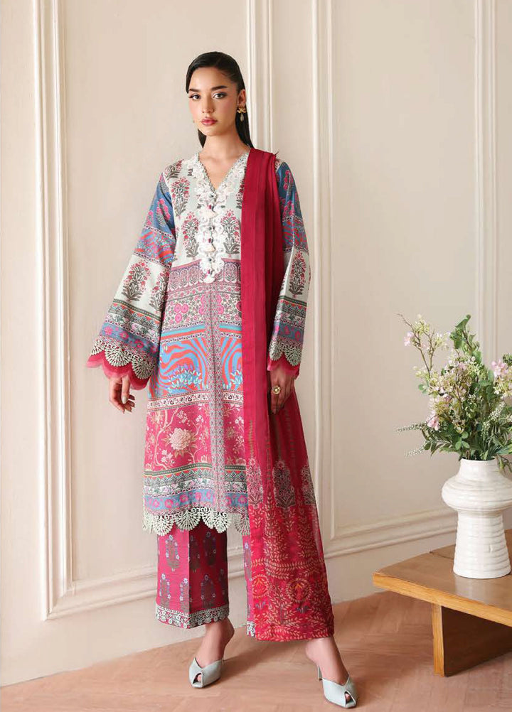 Eclat Garden by Roheenaz Unstitched Printed Lawn 3 Piece Suit RN26UEL Rosette Dream - Summer Collection