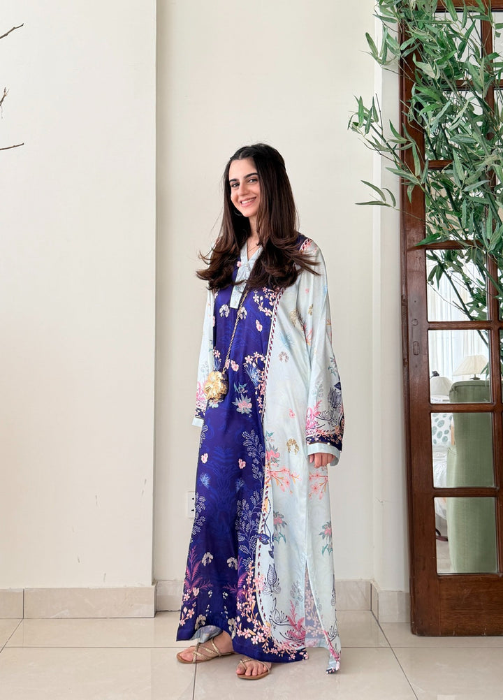 Karashe Women Pret Printed Shamooz Kaftan Twilight Bloom - Summer Collection