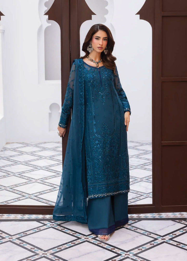 Maeri by Gulaal Unstitched Embroidered Chiffon 4 Piece Suit GL26UMC Mist D-45 - Festive Collection