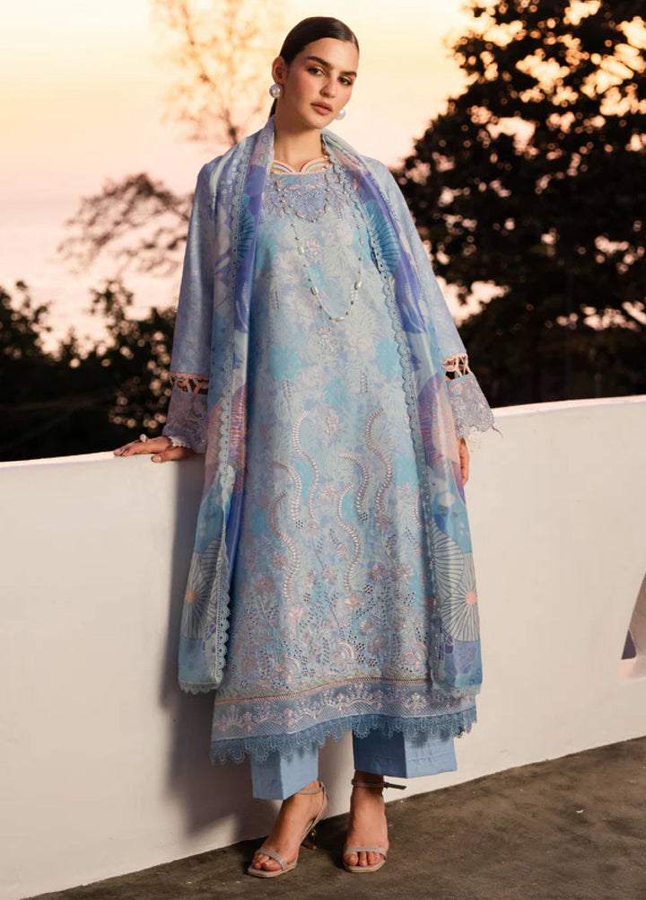 Shezlin Chikankari by Aabyaan Unstitched Embroidered Lawn 3 Piece Suit ABY26USC AZ-09 CALINA - Summer Collection