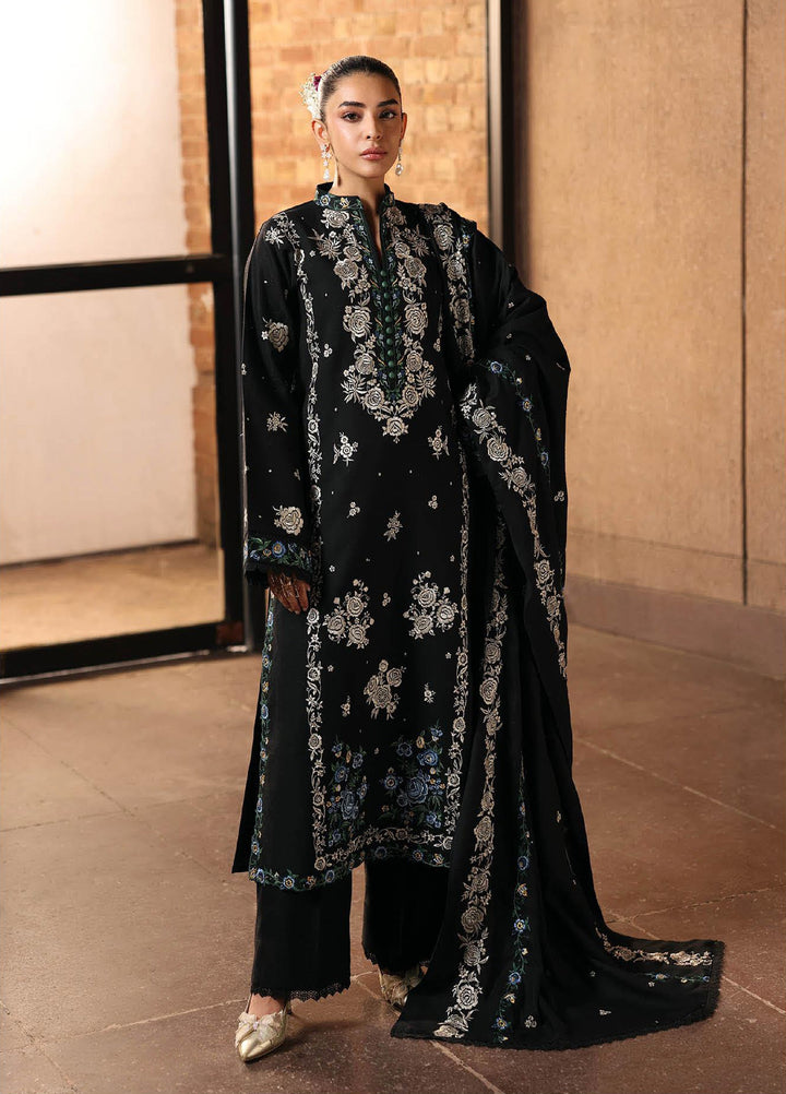 Rajbari Premium Unstitched Peach Winter Shawl Exclusive Embroidered Suits 3 Piece RB25PW D-1 - Winter Collection