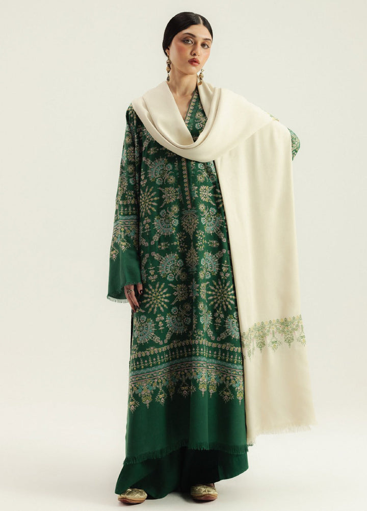 Zara Shahjahan Unstitched Winter Marina Embroidered Suits 3 Piece CZS25WC D8-Ruhaab - Winter Collection