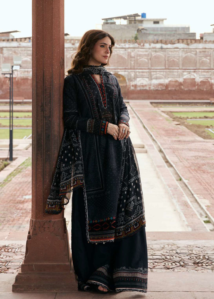 Angan by Kahf Unstitched Printed Lawn 3 Piece Suit KHF26ULA GUL-E-SIYAH KPS-5A - Festive Collection