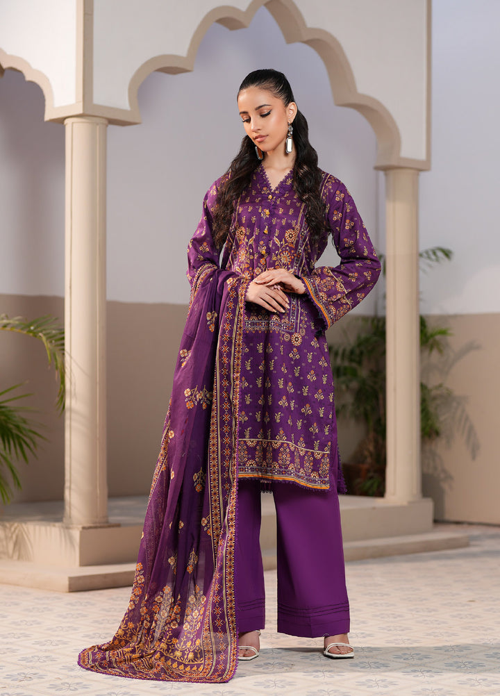 Regalia Textile Unstitched Printed Jacquard Lawn 3 Piece Suit RG26PUJL D-2 - Summer Collection