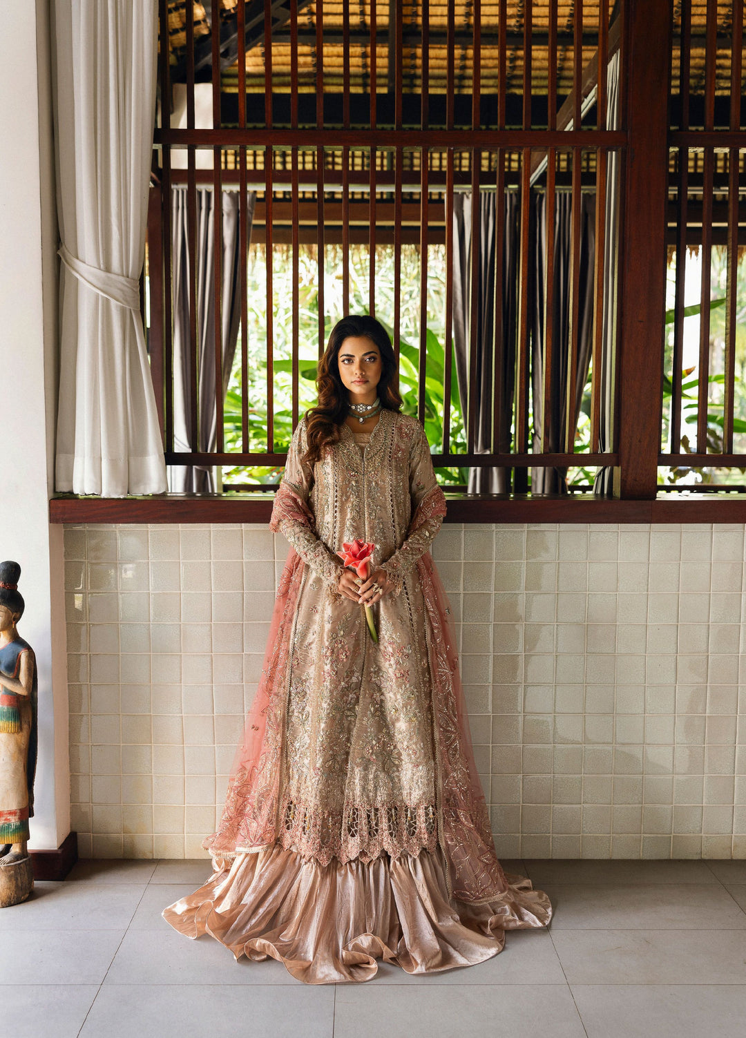 Saira Rizwan Unstitched Tissue Embroidered Suits 3 Piece SR25UF SRF25-03 Rohana - Festive Collection