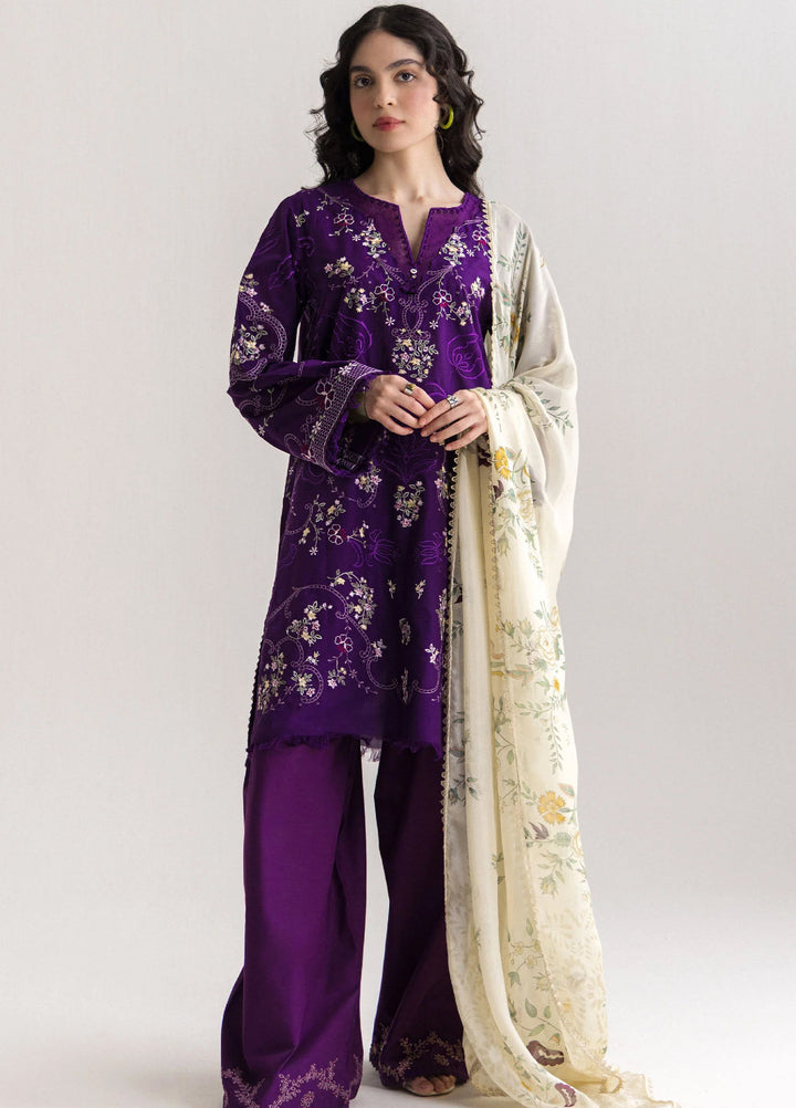Coco by Zara Shahjahan Unstitched Embroidered Lawn 3 Piece Suit CZS26UCLP SUNE-10B - Eid Collection