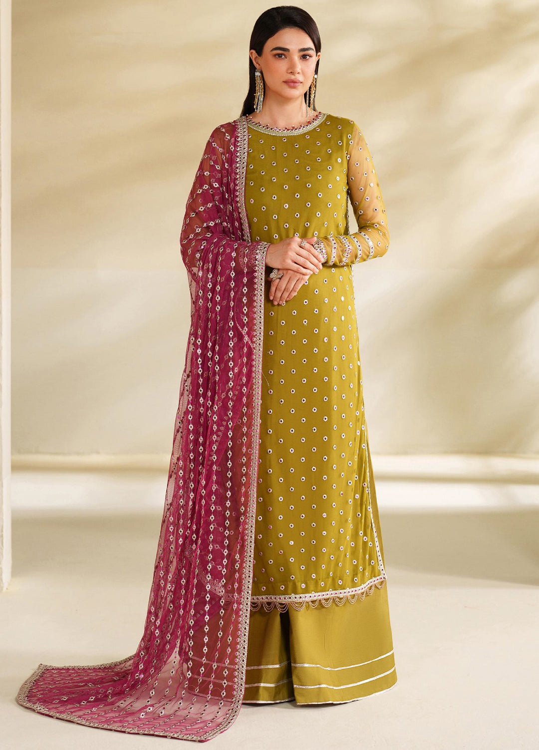 Roohi By Zarif Unstitched Formal Embroidered Net Suits 4 Piece ZR25UF RFE-05 Janeer - Formals Collection