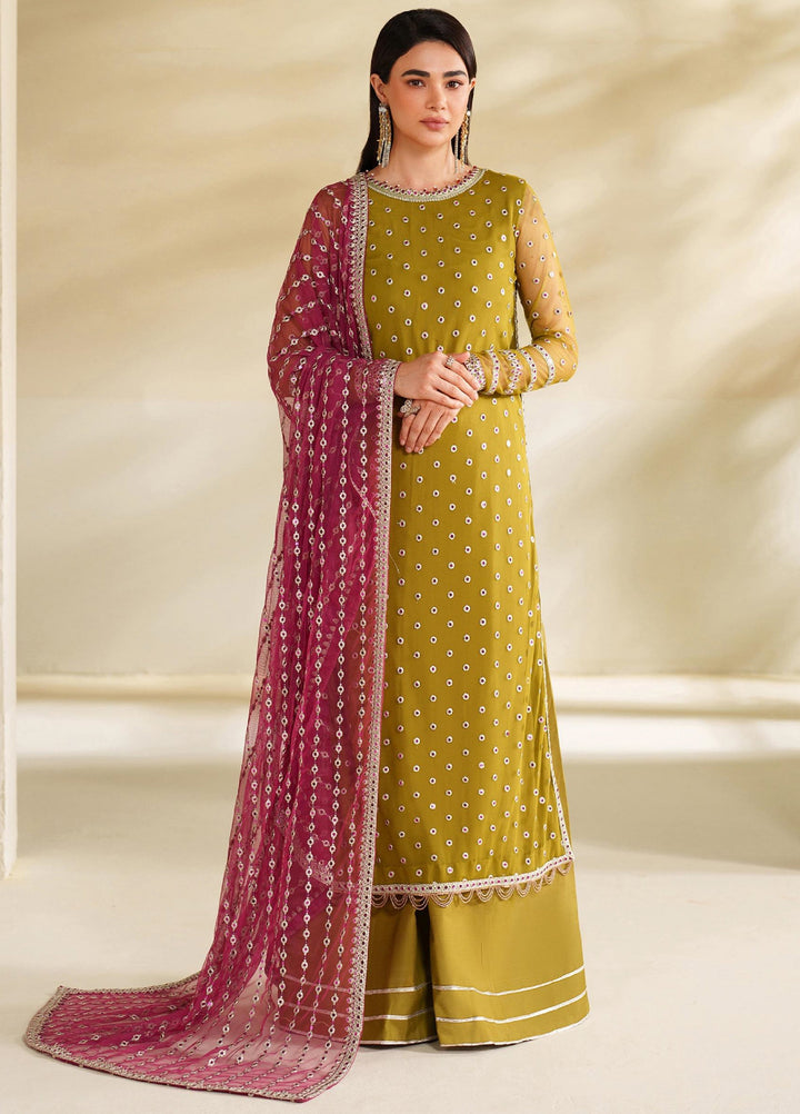 Roohi By Zarif Unstitched Formal Embroidered Net Suits 4 Piece ZR25UF RFE-05 Janeer - Formals Collection