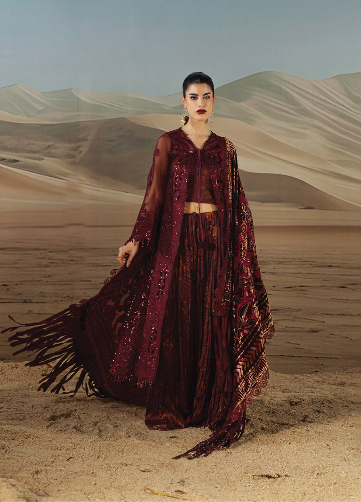 Amelia by Mahnur Unstitched Luxury Organza Embroidered 3 Piece Suits MN25AL AM-007 - Winter Collection