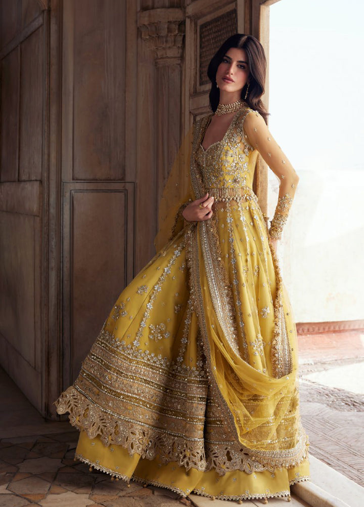 Zaha by Khadija Shah Gossamer Unstitched Embroidered Suits 3 Piece ZL25GF ZC25-02 - Festive Collection