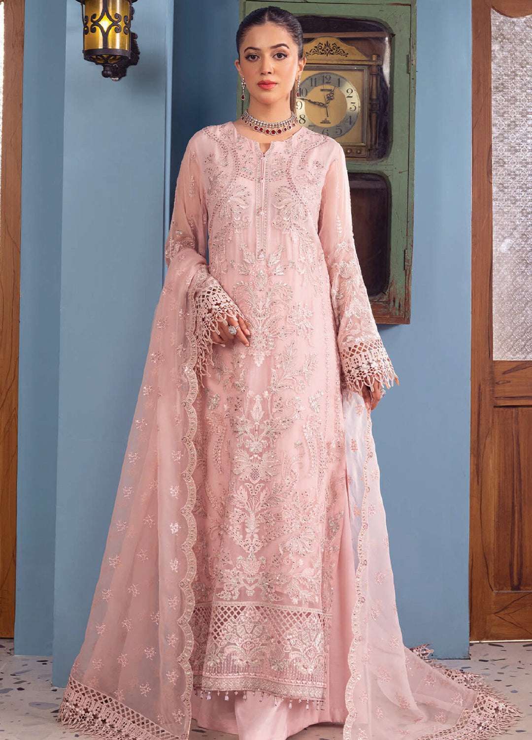 Lavish Premium Unstitched Embroidered Chiffon 3 Piece Suit Urban Edge - Wedding Collection