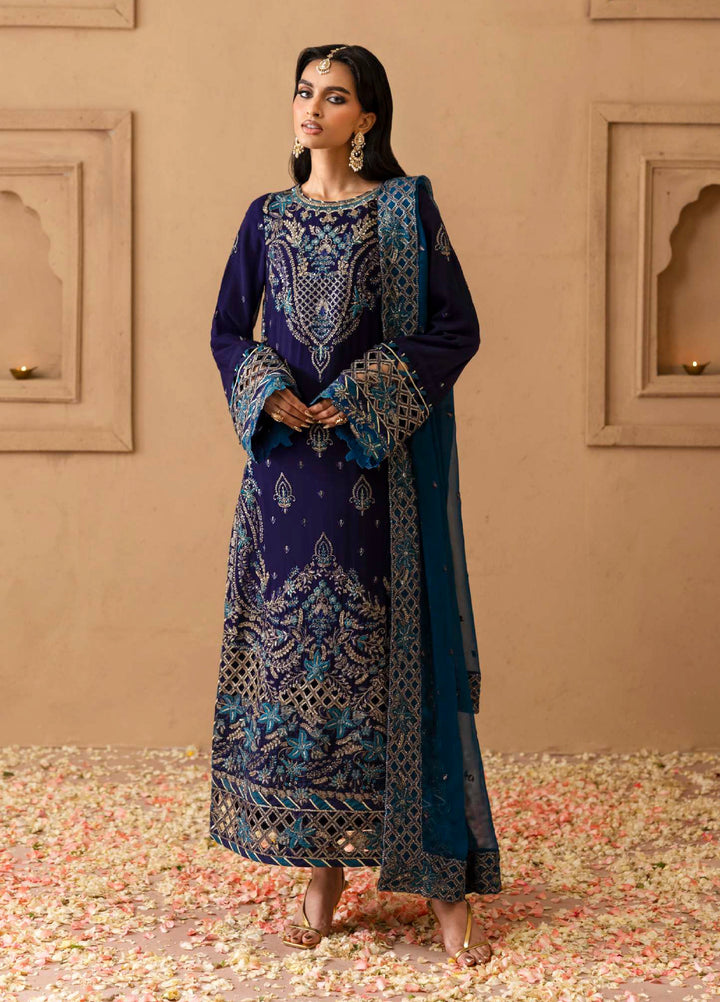 Shehrzadi by Emaan Adeel Unstitched Embroidered Chiffon 3 peice EA25SC Dalia - Formals Collection