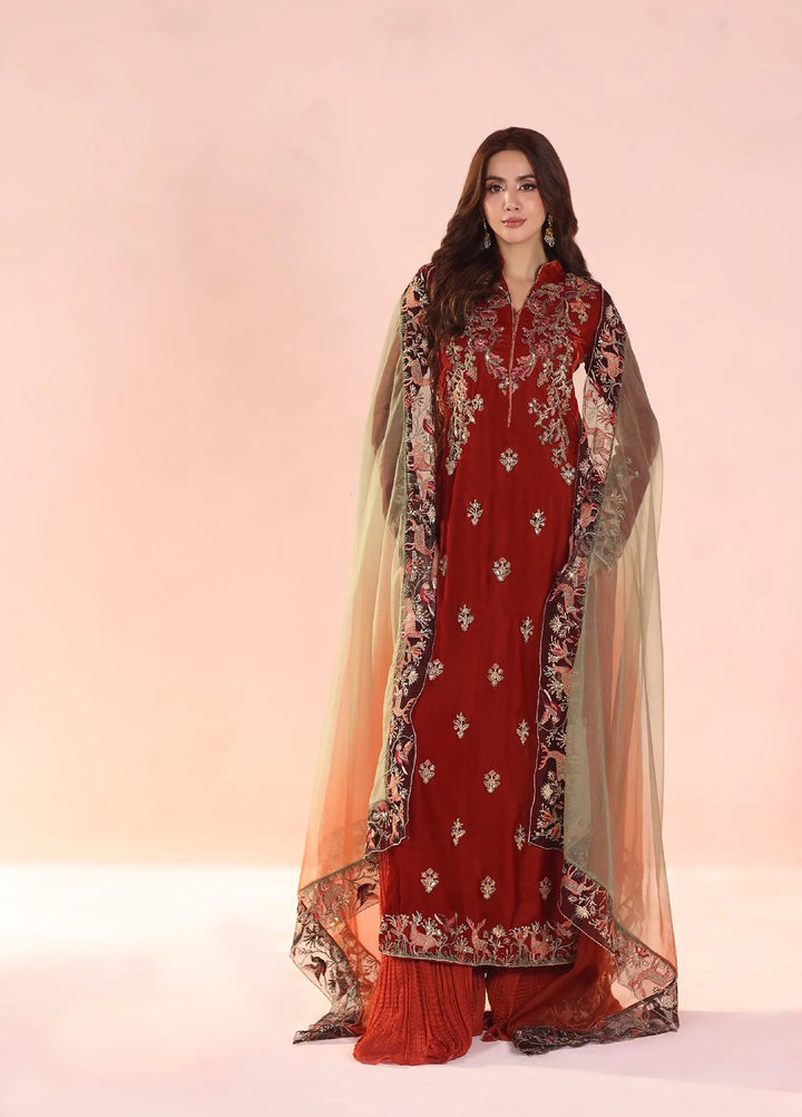 Eterna by Musferah Saad Pret Embroidered Velvet 2 Piece Ember Glow - Festive Collection