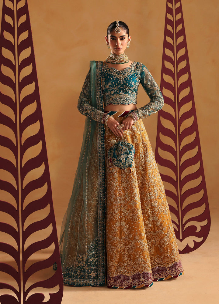 Gulaal Unstitched Embroidered Organza Suits 3 Piece GL25UW ZOIA-WU-09 - Wedding Collection