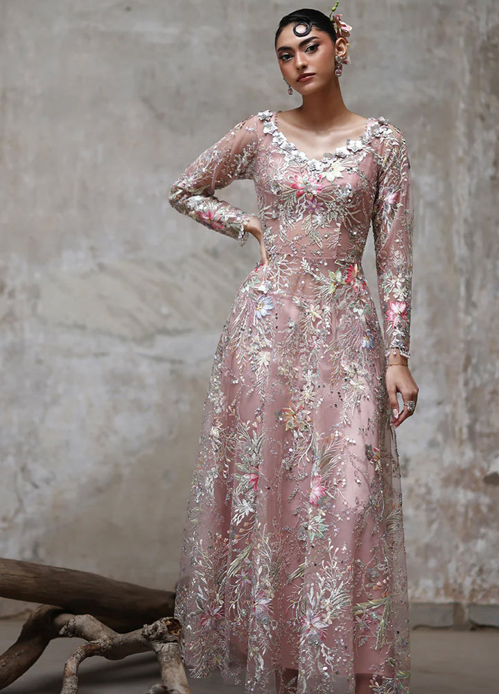 Threads And Motifs Women Pret Net Embroidered Dress 1 Piece 9773.5 - Formals Collection