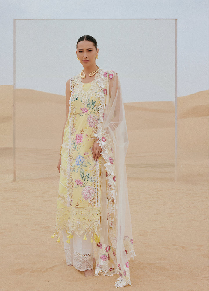 Saira Rizwan Unstitched Embroidered Luxury Lawn 3 Piece Suit SR26ULL SRL26-04 AREZOU - Festive Collection