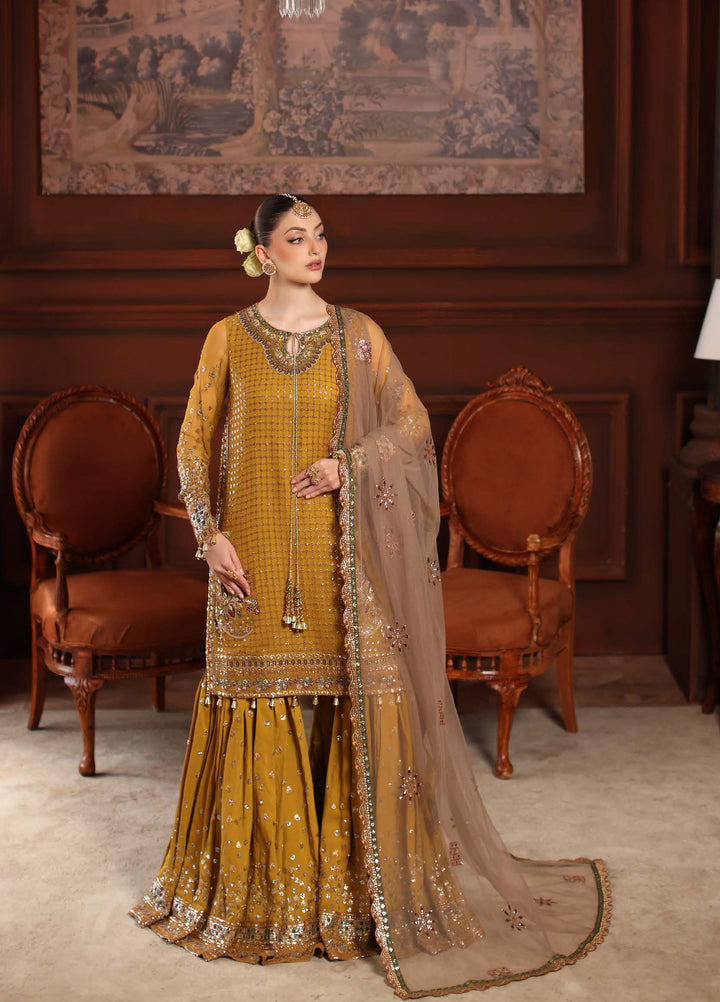 Alfaaz By Nureh Festive Unstitched Chiffon Embroidered 3 Piece Suits NU25AF NL-92 - Festive Collection