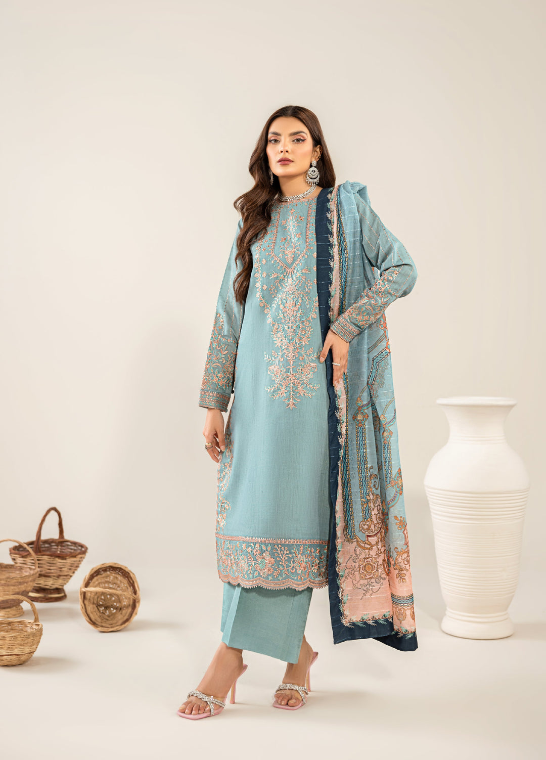 Ramz O Raaz by Ruby Suleiman Pret Festive 3 Piece Sky Dive - Festive Collection