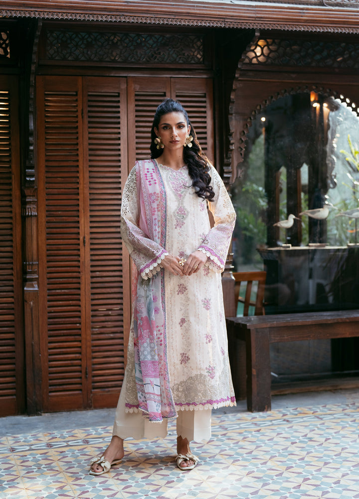 Florent Unstitched Embroidered Luxury Lawn 3 Piece Suit FL26FLL FZ-6A - Eid Collection