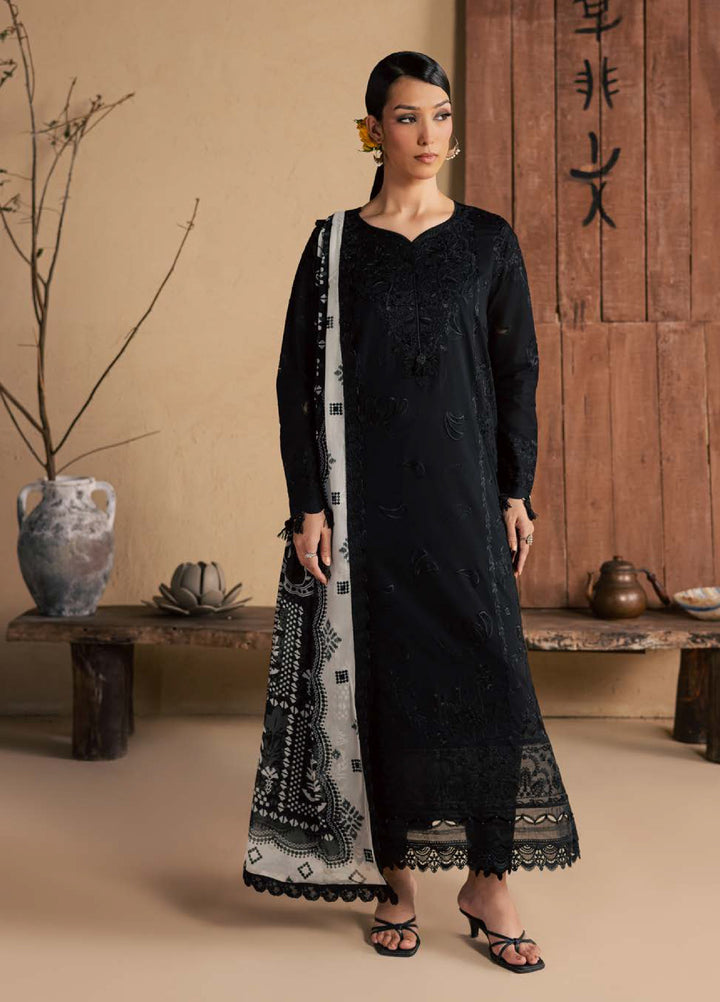 Koyal Monochrome by Nureh Unstitched Embroidered Lawn 3 Piece Suit NU26UKM NE-269 - Casual Collection