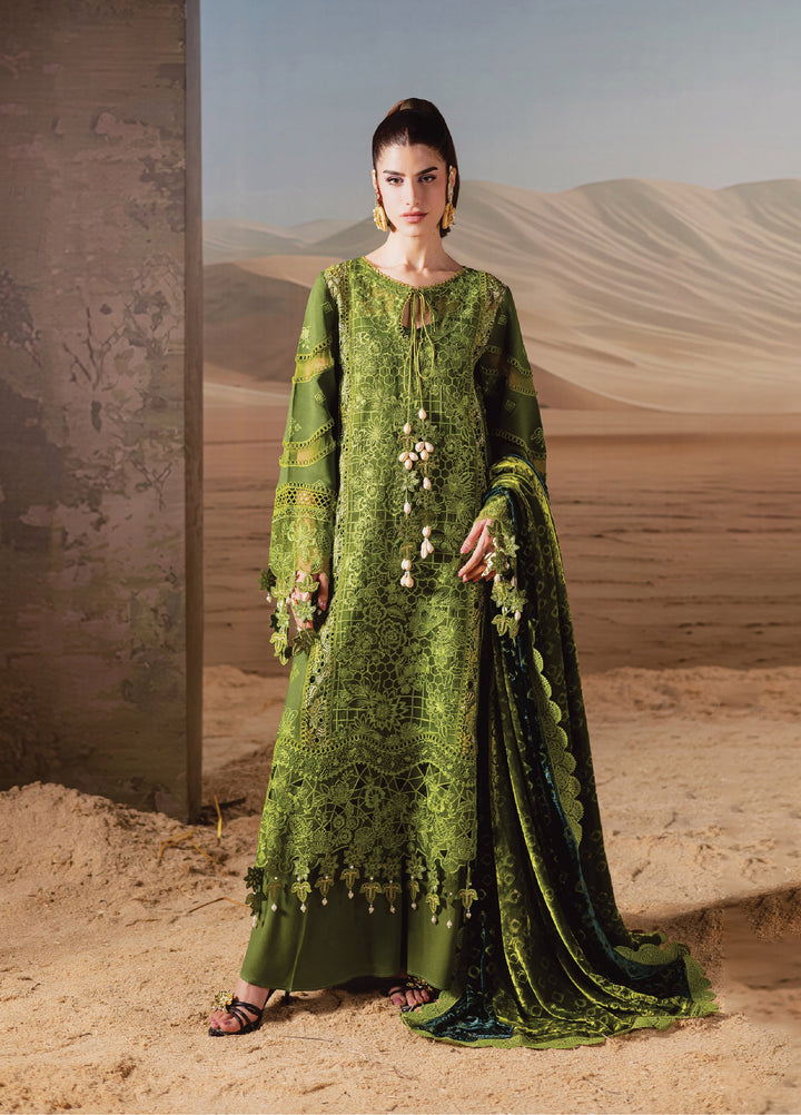 Amelia by Mahnur Unstitched Luxury Cotrai Embroidered 3 Piece Suits MN25AL AM-012 - Winter Collection