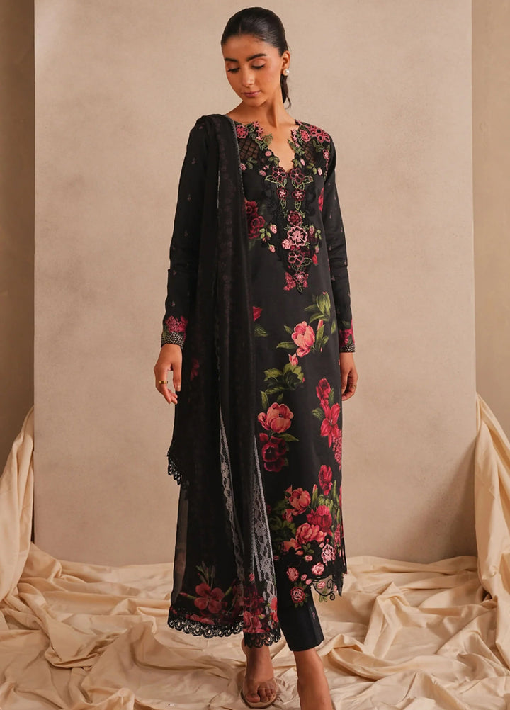 Meraki by Asifa and Nabeel Unstitched Embroidered Lawn 3 Pcs Suit AN26UM MSSL-07 Azure Bloom - Summer