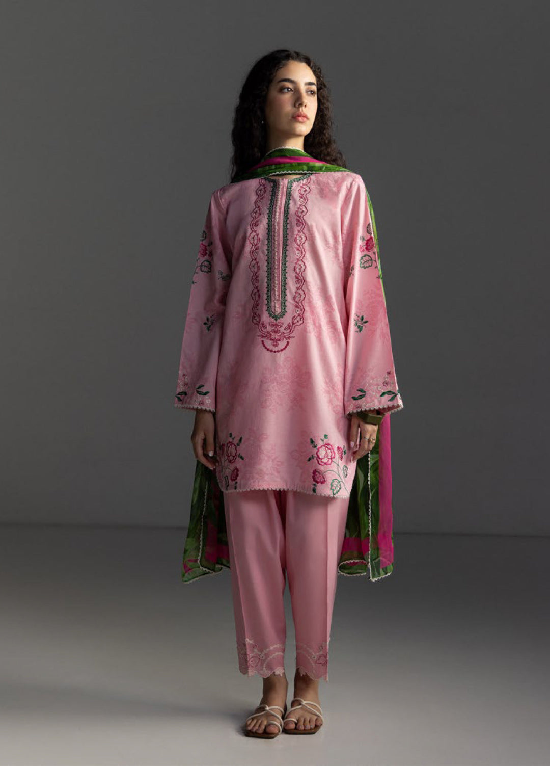 Coco by Zara Shahjahan Unstitched Embroidered Jacquard 3 Piece Suit CZS26UL MIRO-2A - Summer Collection