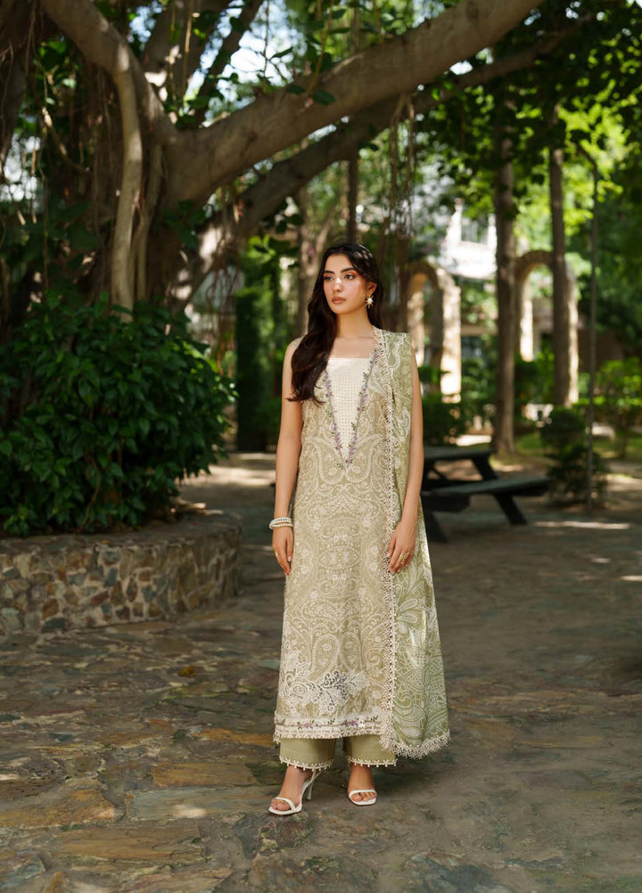 Meraki by Asifa And Nabeel Unstitched Viscose Embroidered Suits 3 Piece AN25MW ANM-09-Frozen Dew - Winter Collection