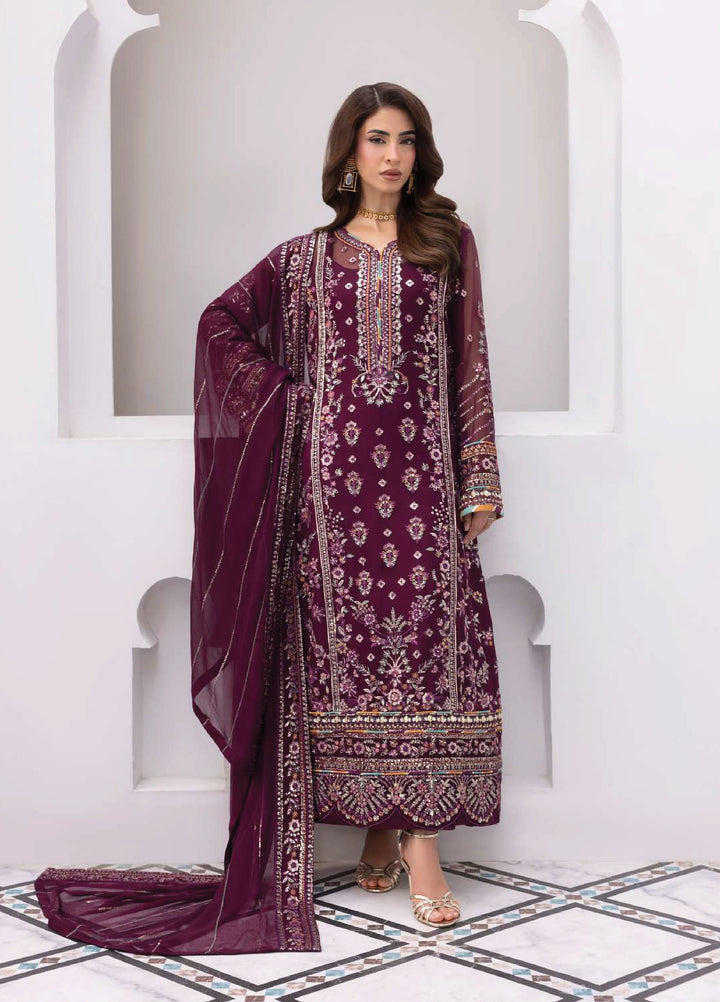 Maeri by Gulaal Unstitched Embroidered Chiffon 4 Piece Suit GL26UMC Etincelle D-48 - Festive Collection