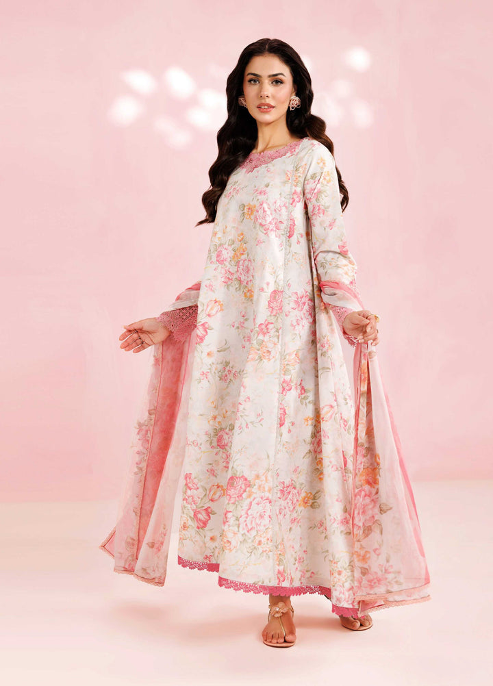 Farasha Unstitched Embroidered Lawn 3 Piece Suit FSH26UL D-1 Cream Haze - Summer Collection